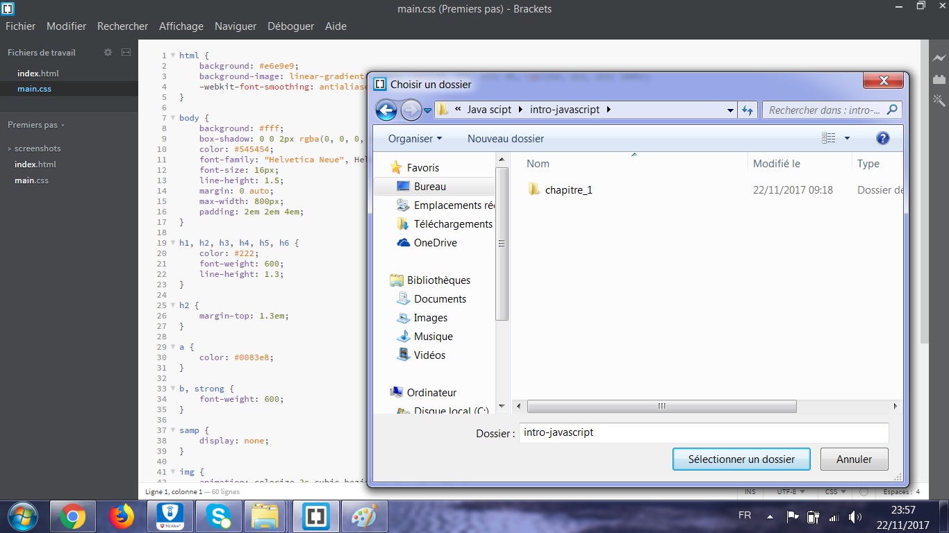 Partie "Apprenez à coder avec Java Script" Problème d'affichage dans